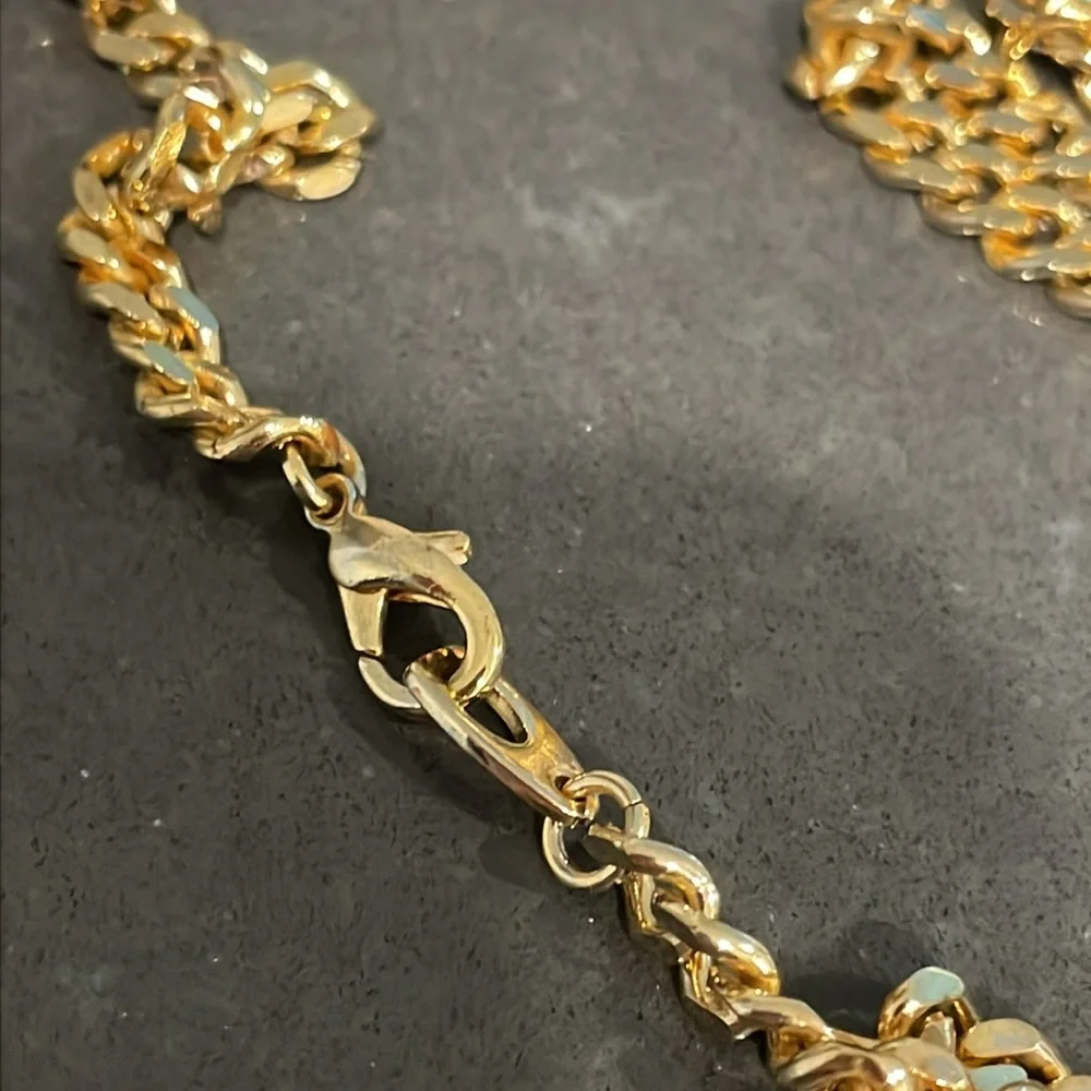 Gold Tone Link Chain Necklace - Picture 8 of 9